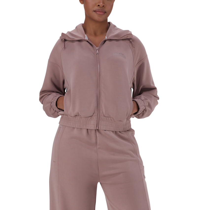 MIRANDA DARK TAUPE MODAL HOODED SWEAT - view 2
