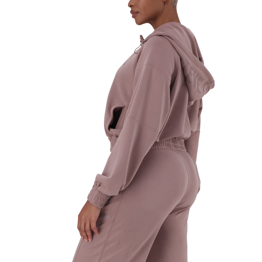 MIRANDA DARK TAUPE MODAL HOODED SWEAT - view 3