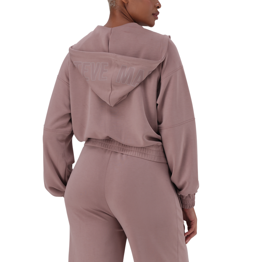 MIRANDA DARK TAUPE MODAL HOODED SWEAT - view 4