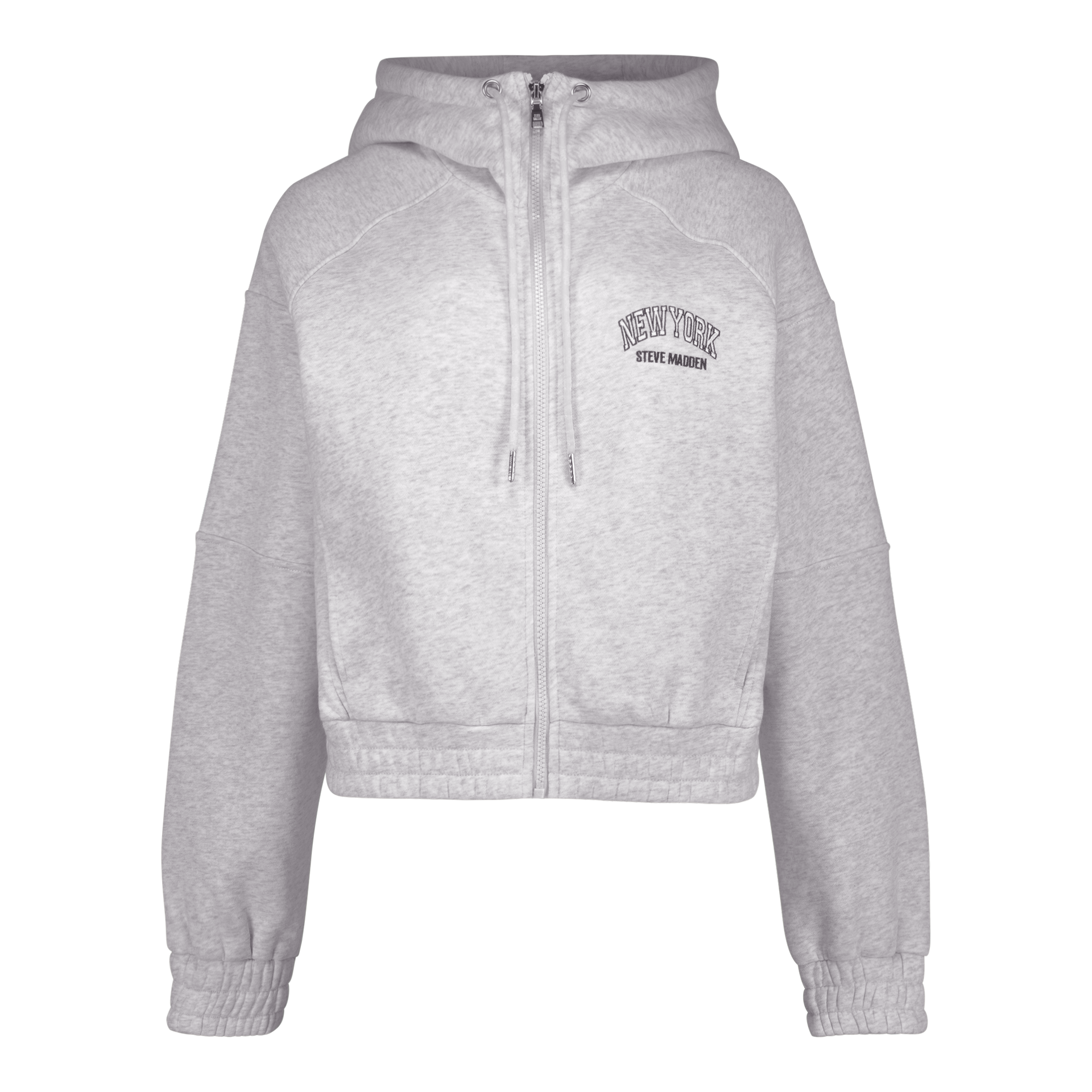 NOLA GREY MELANGE FLEECE HOODED SWEAT – Steve Madden South Africa
