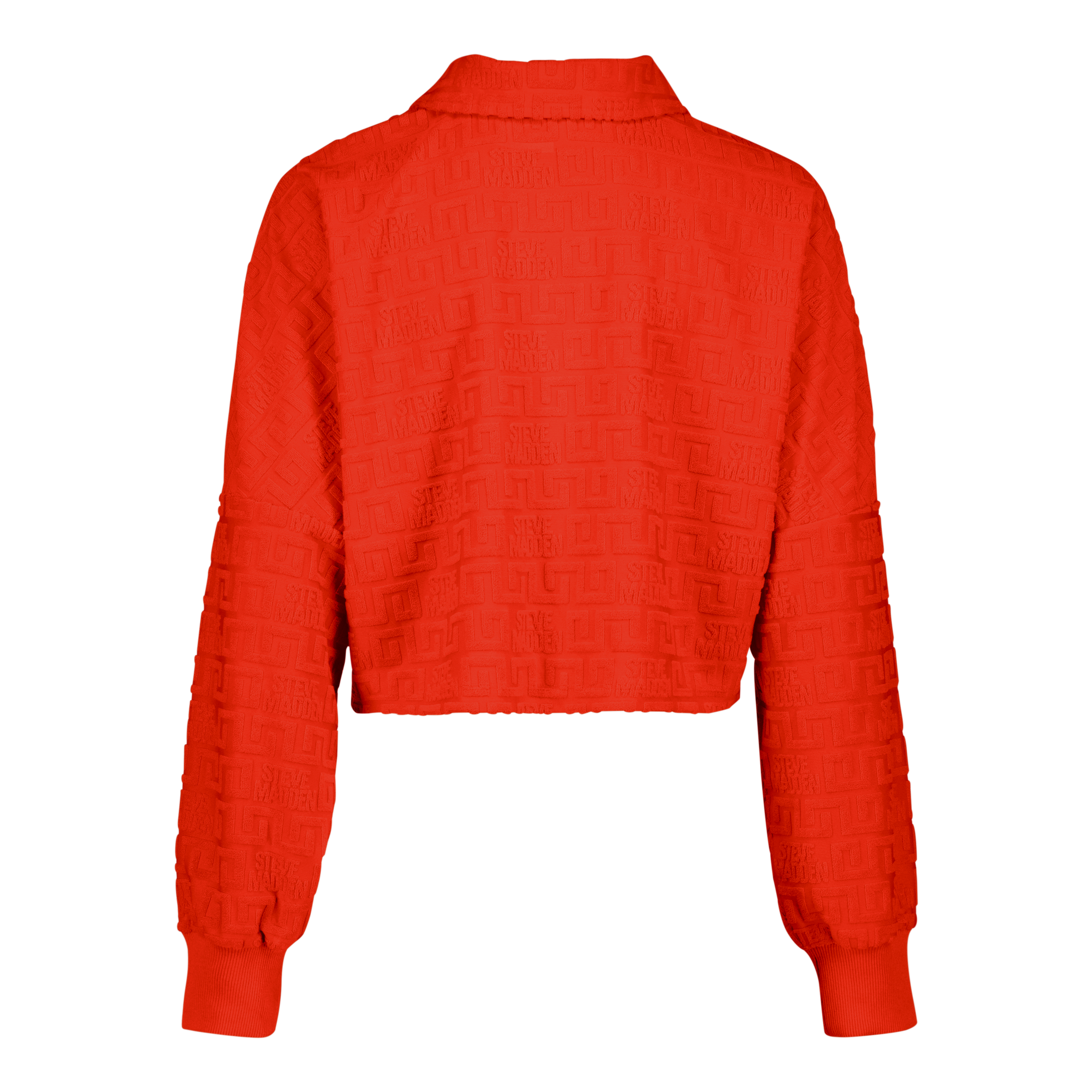 NATARA TANGERINE COLLARED TOP WITH EMBOSSED LOGO