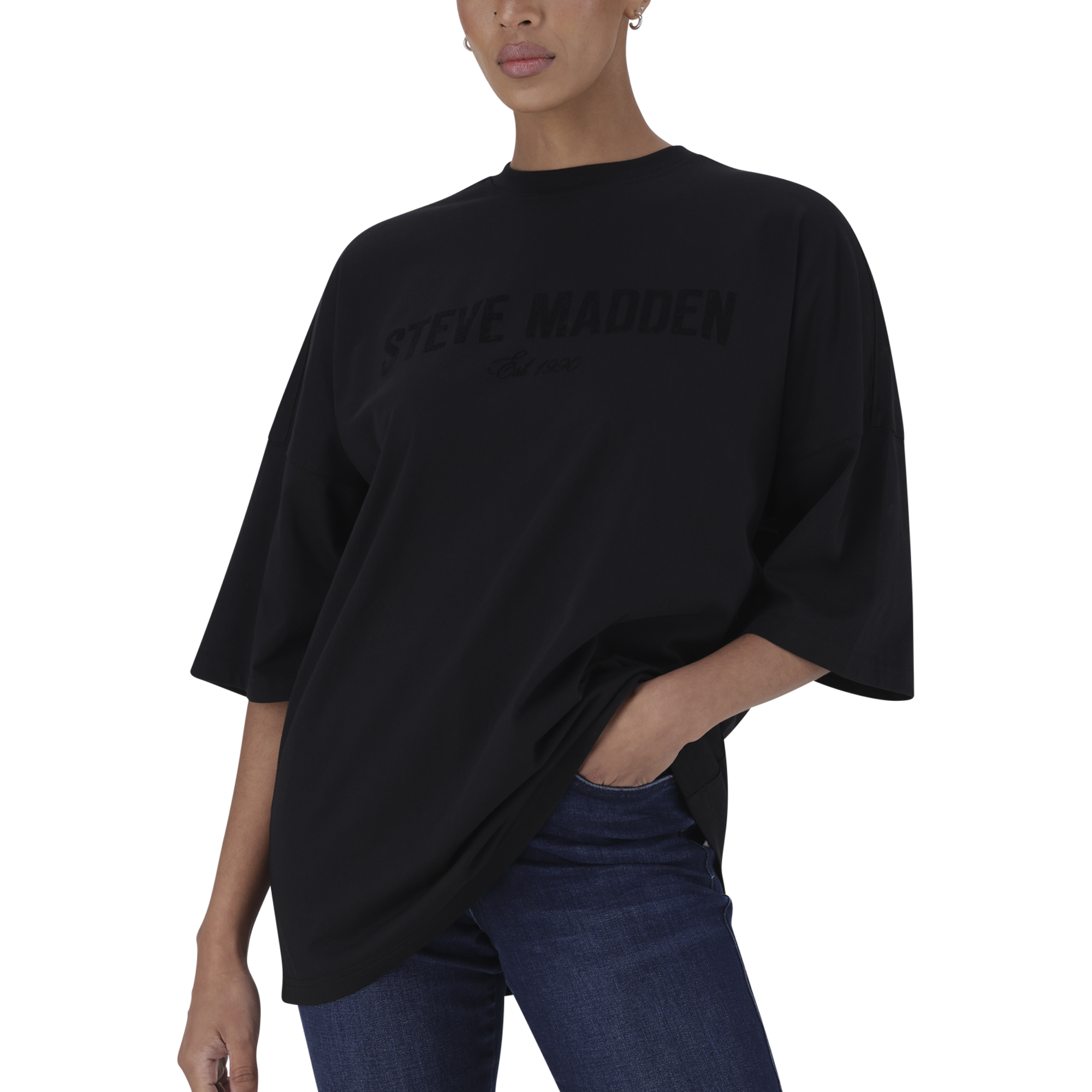 ODESSA BLACK OVERSIZED BOXY T-SHIRT