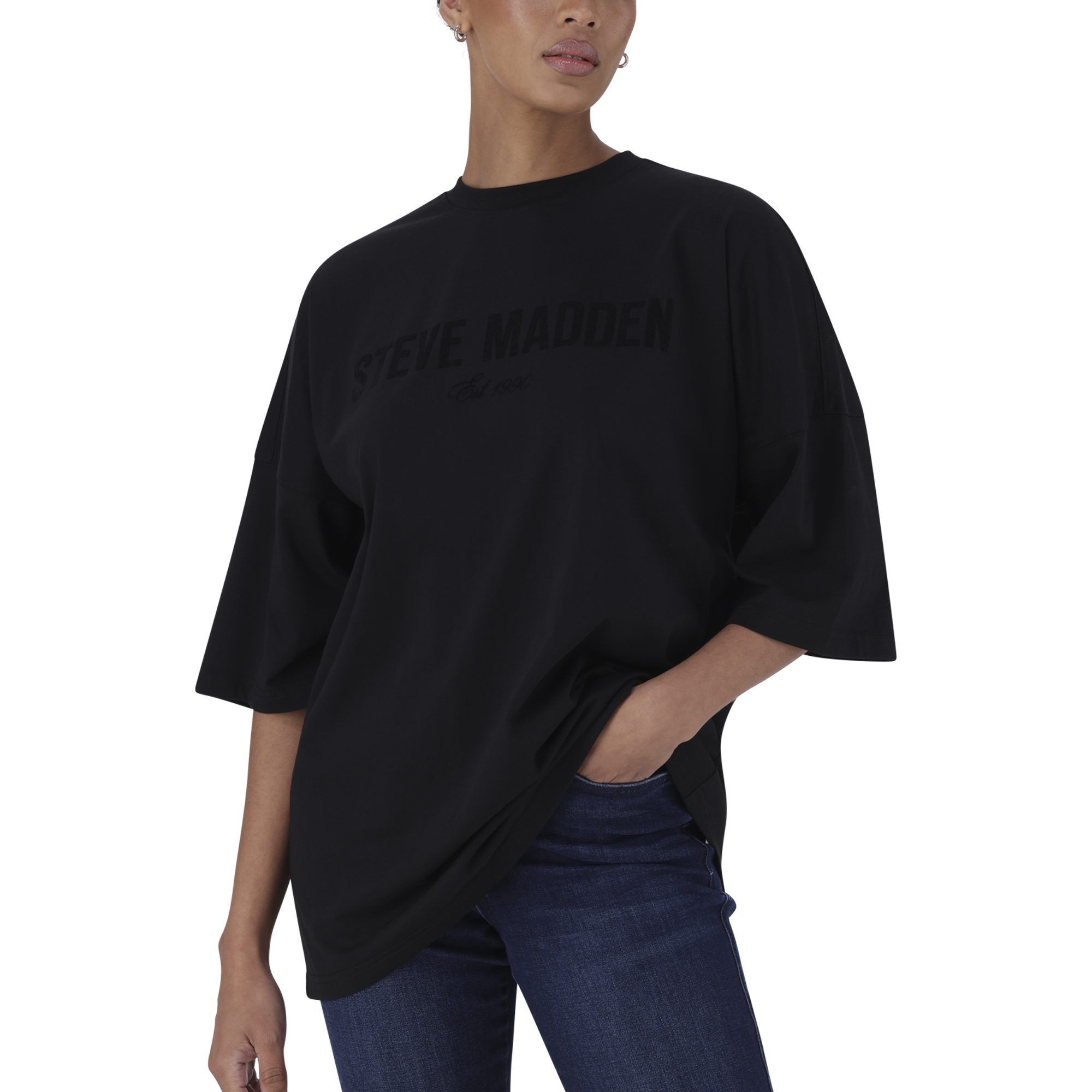 ODESSA BLACK OVERSIZED BOXY T-SHIRT
