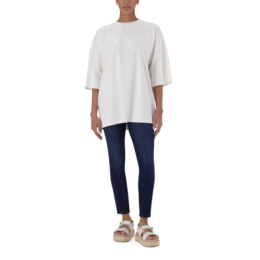 ODESSA CREAM OVERSIZED BOXY T-SHIRT