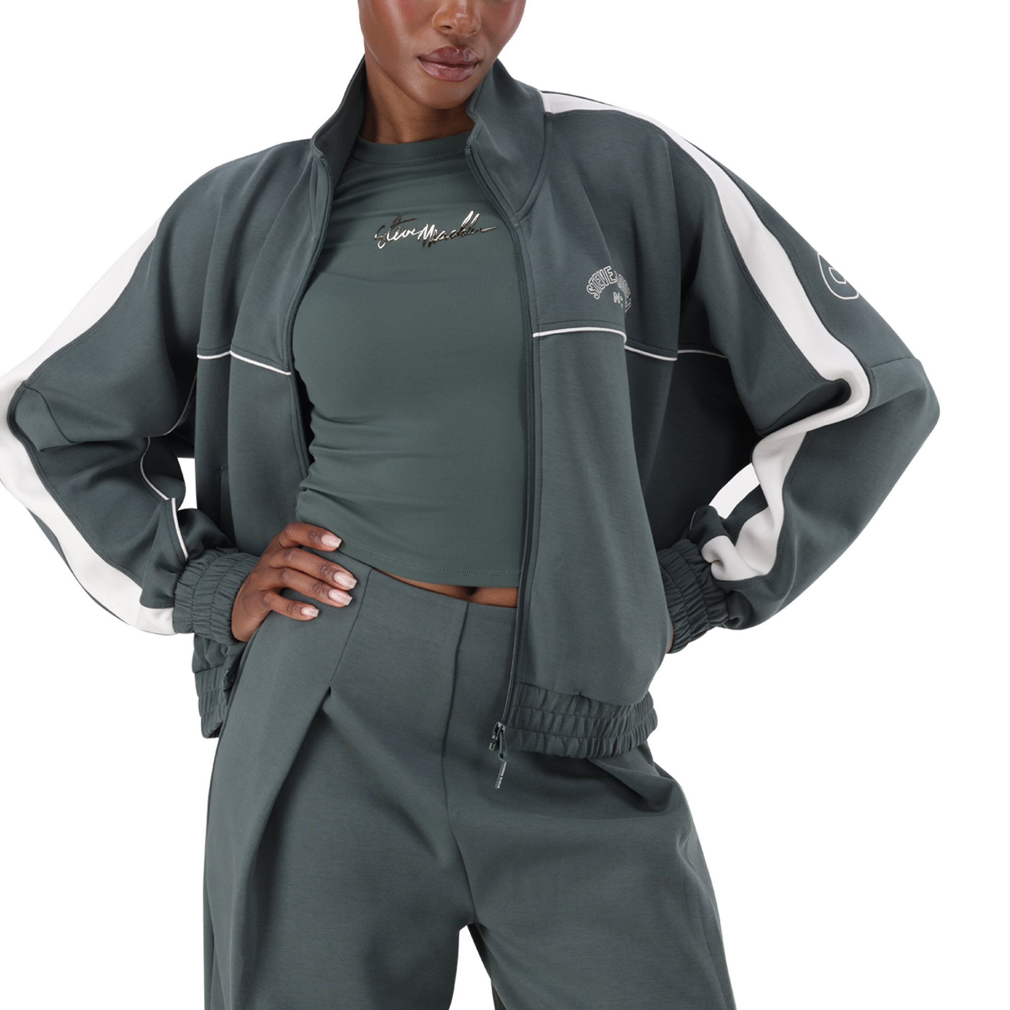 TARA DARK SAGE ZIP THROUGH SCUBA SWEAT - view 4