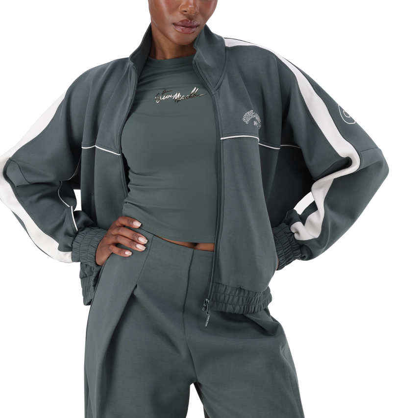 TARA DARK SAGE ZIP THROUGH SCUBA SWEAT - view 4