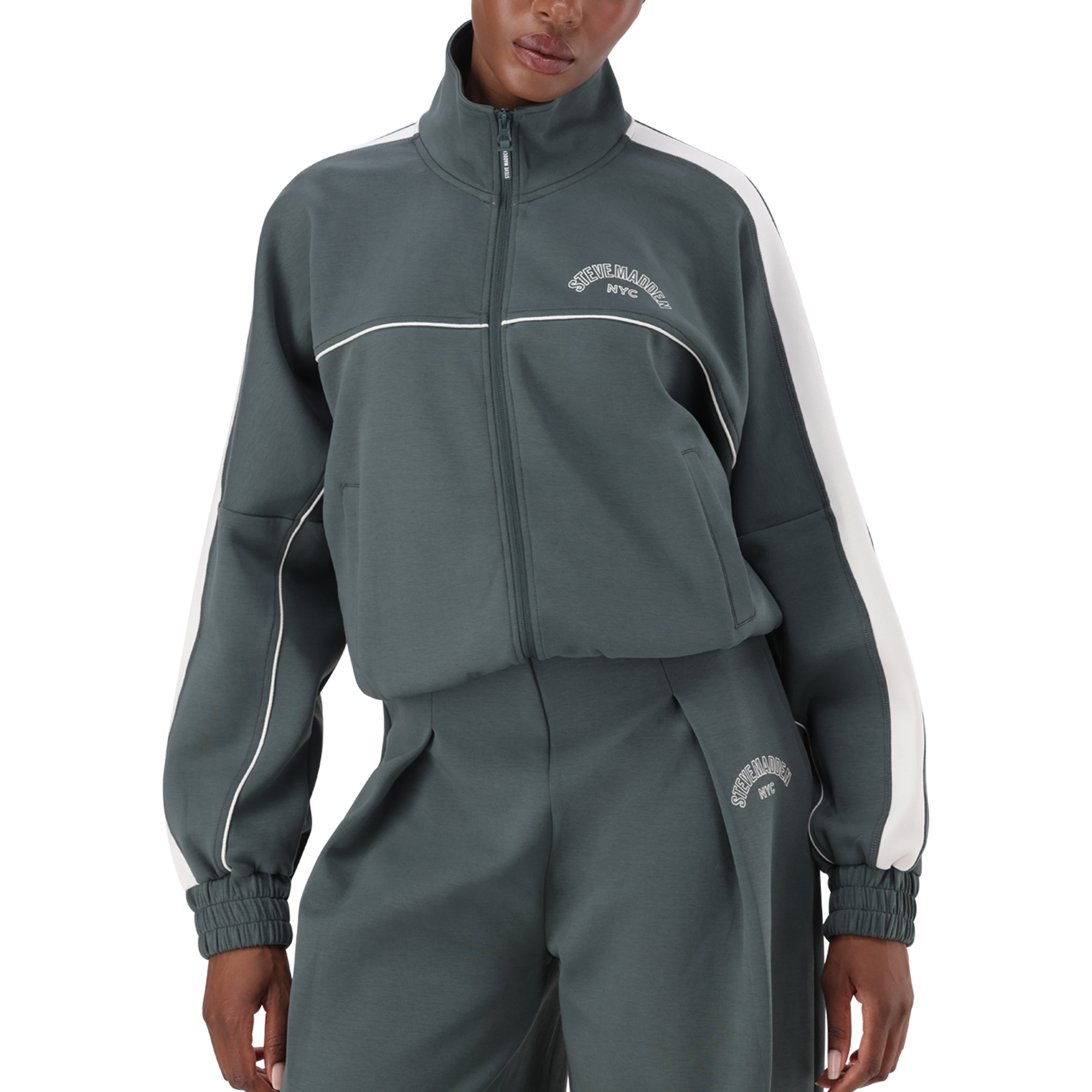 TARA DARK SAGE ZIP THROUGH SCUBA SWEAT - view 3