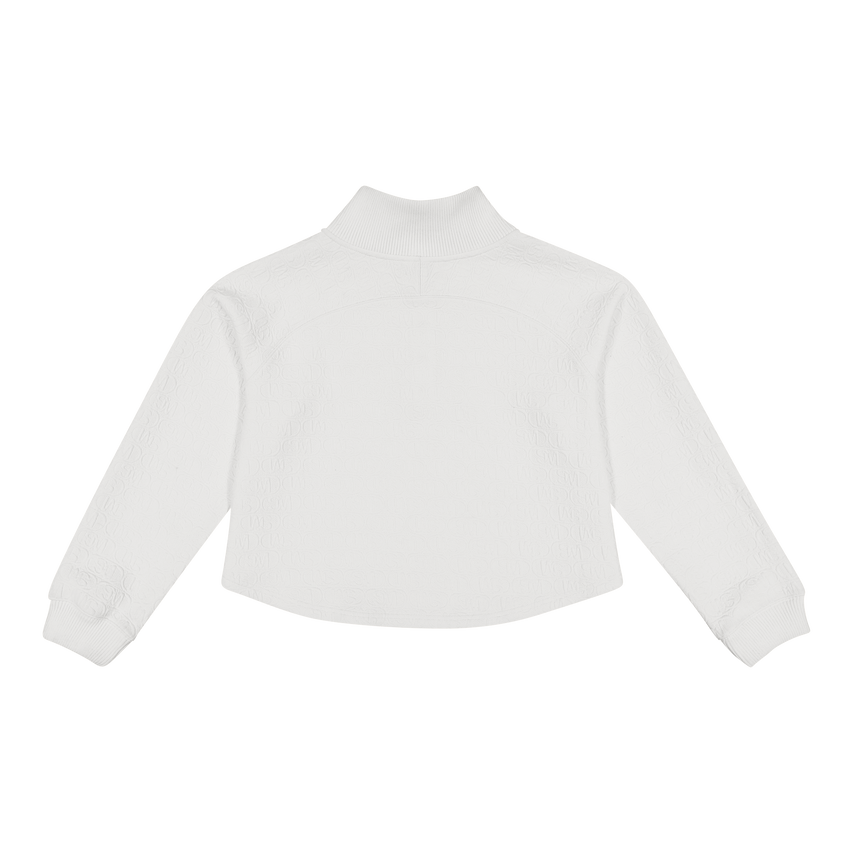 JANET CREAM JACQUARD HENLEY TOP - view 6