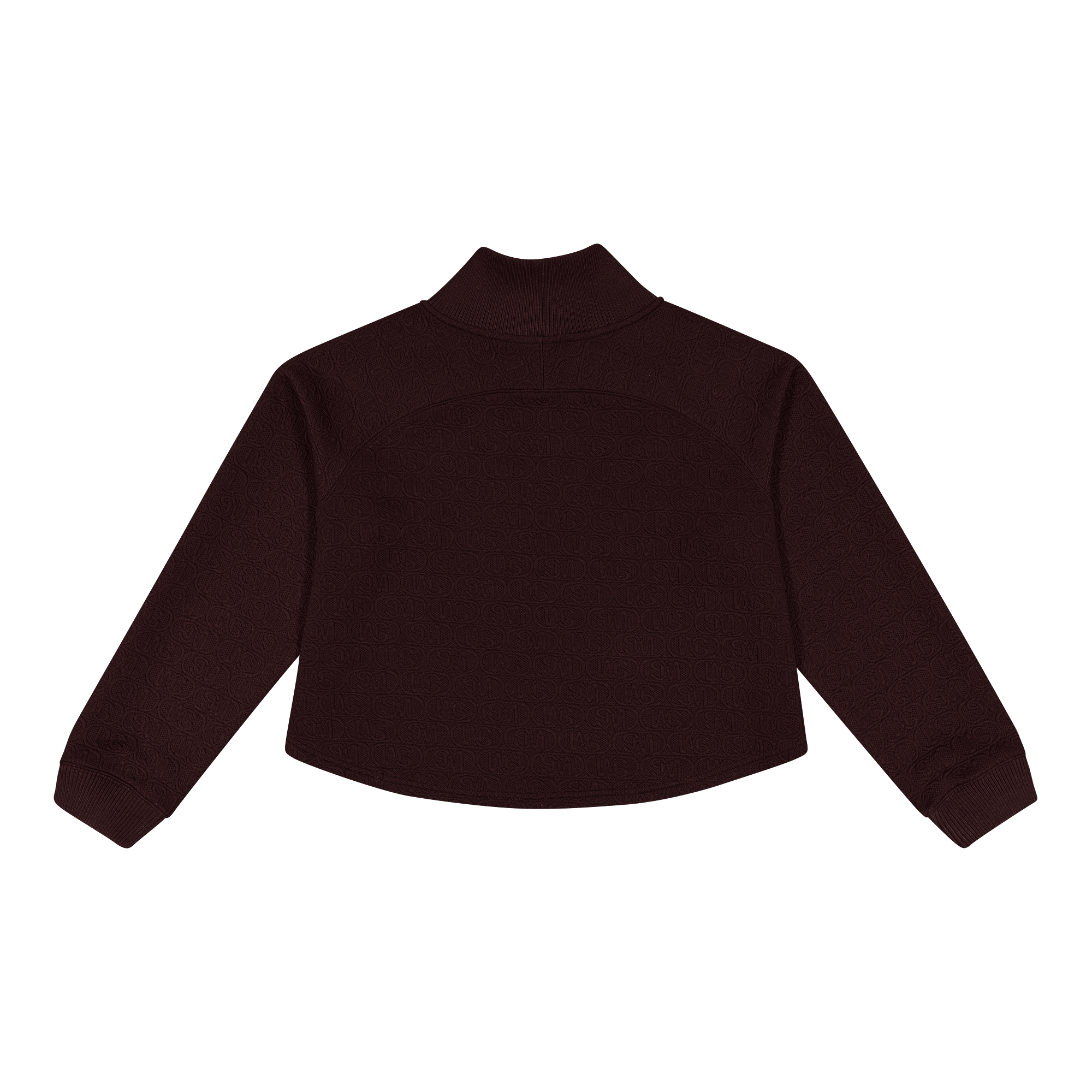 JANET BURGUNDY JACQUARD HENLEY TOP - view 7