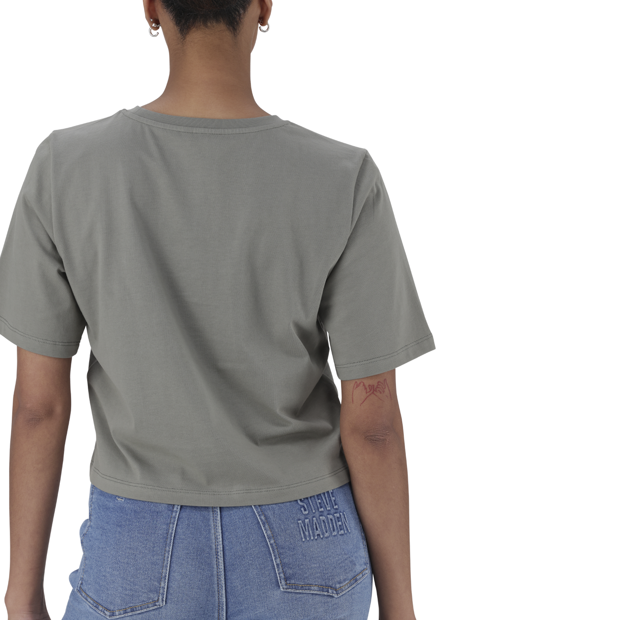 BRIANNA FATIGUE BOXY SPARKLE LOGO T-SHIRT