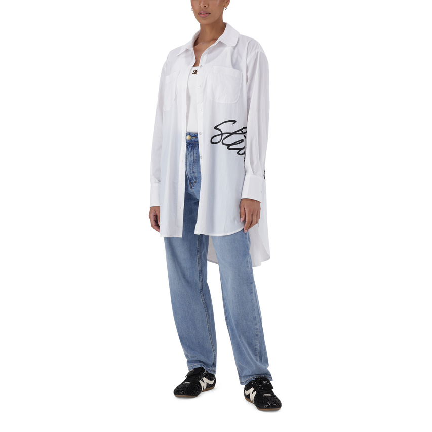 OPHELIA WHITE OVERSIZED SHIRT
