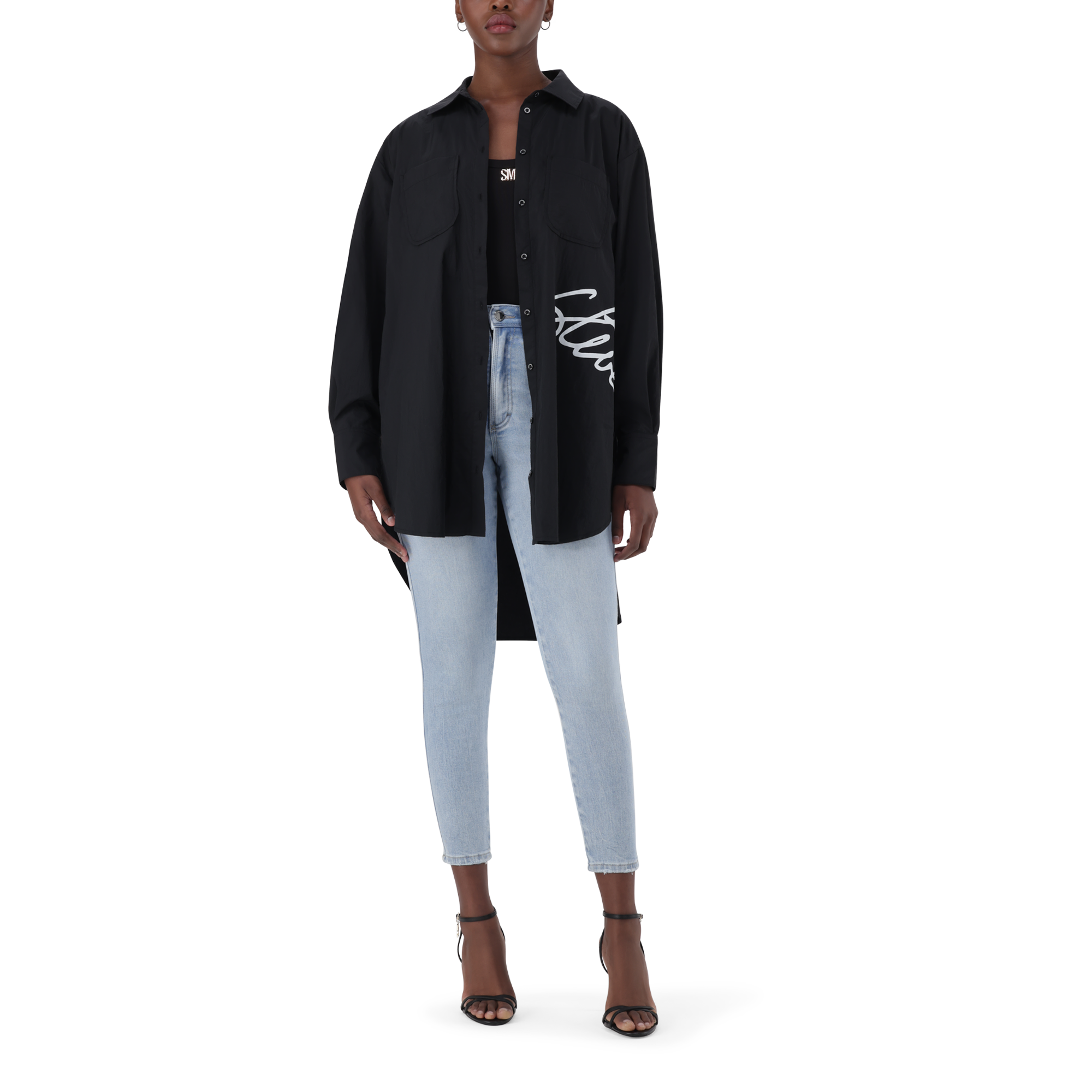 OPHELIA BLACK OVERSIZED SHIRT