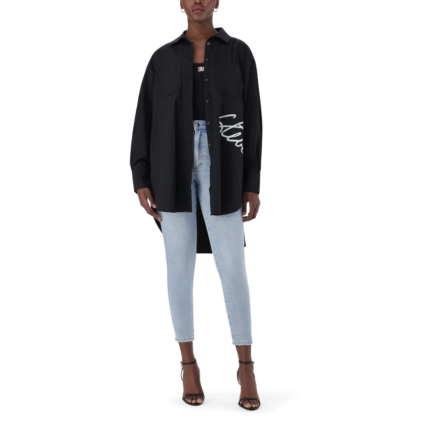 OPHELIA BLACK OVERSIZED SHIRT