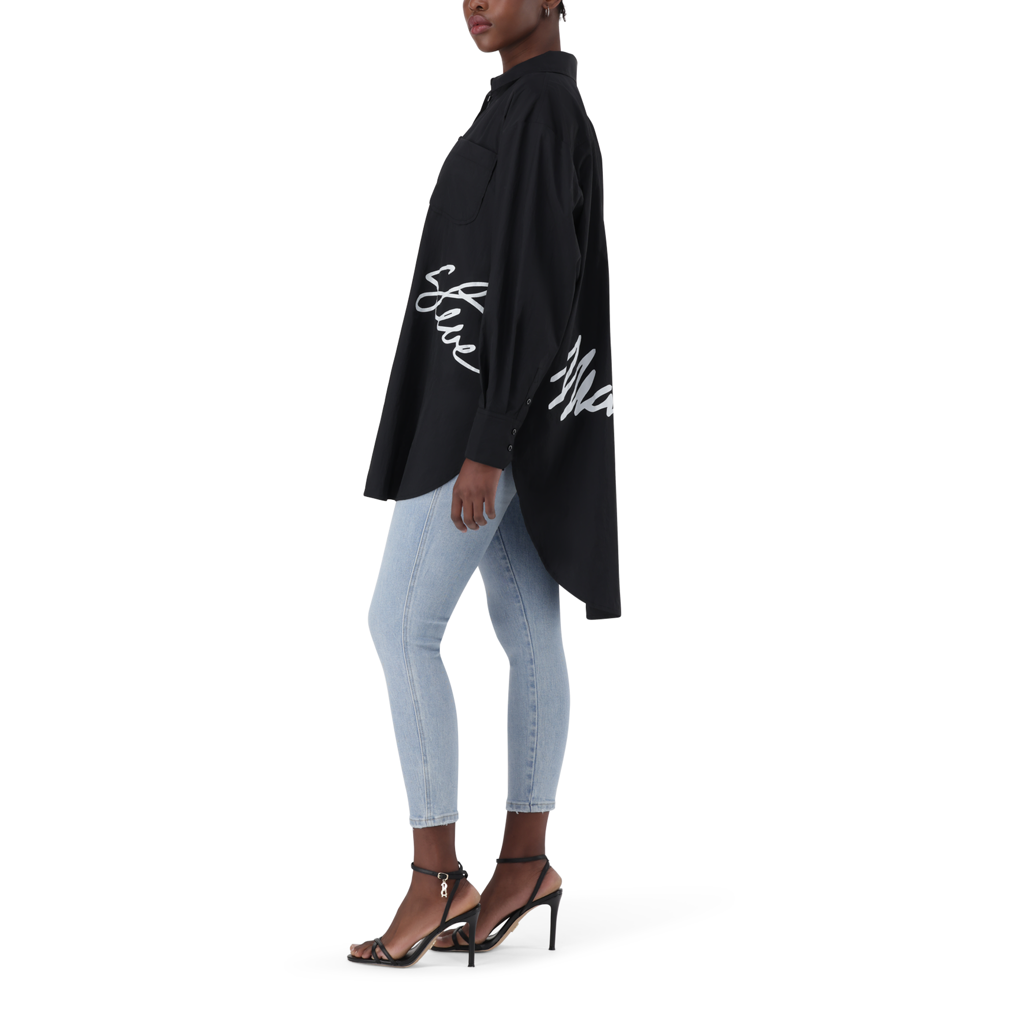 OPHELIA BLACK OVERSIZED SHIRT