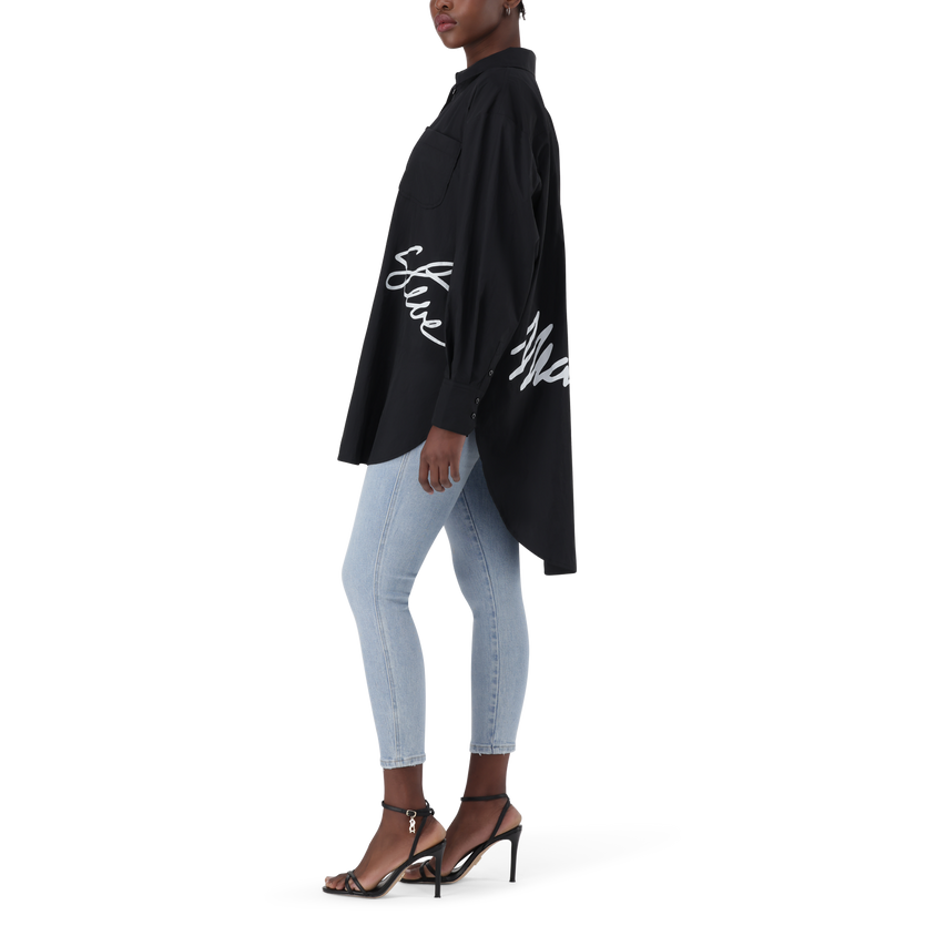 OPHELIA BLACK OVERSIZED SHIRT