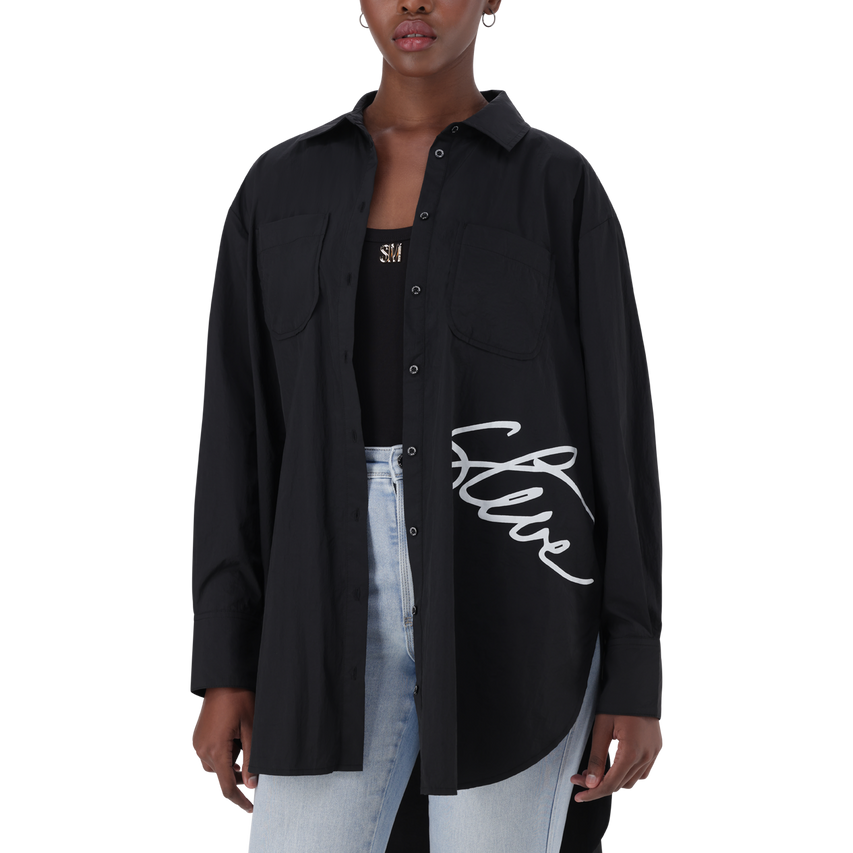 OPHELIA BLACK OVERSIZED SHIRT