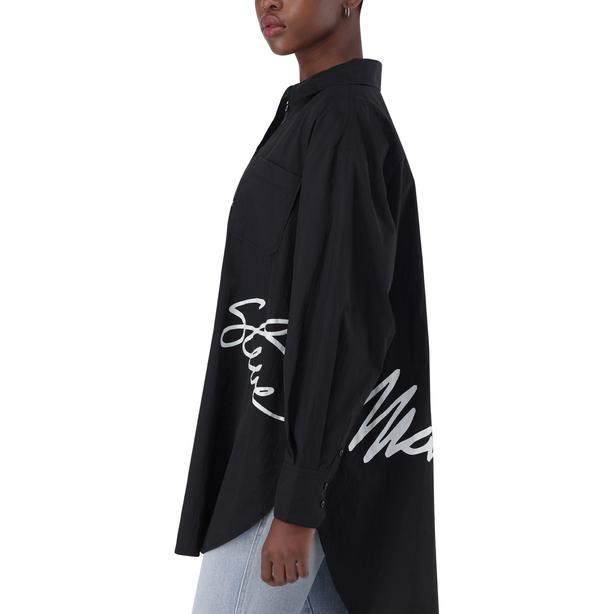 OPHELIA BLACK OVERSIZED SHIRT
