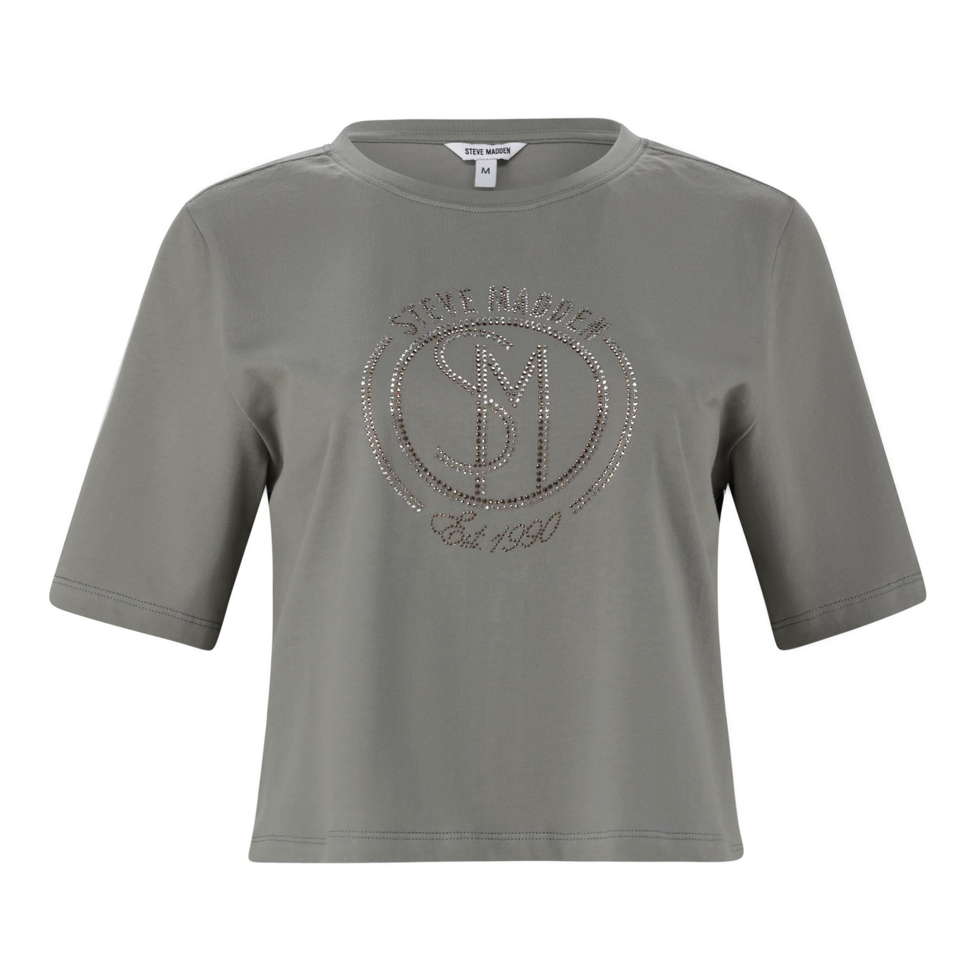 BRIANNA FATIGUE BOXY SPARKLE LOGO T-SHIRT