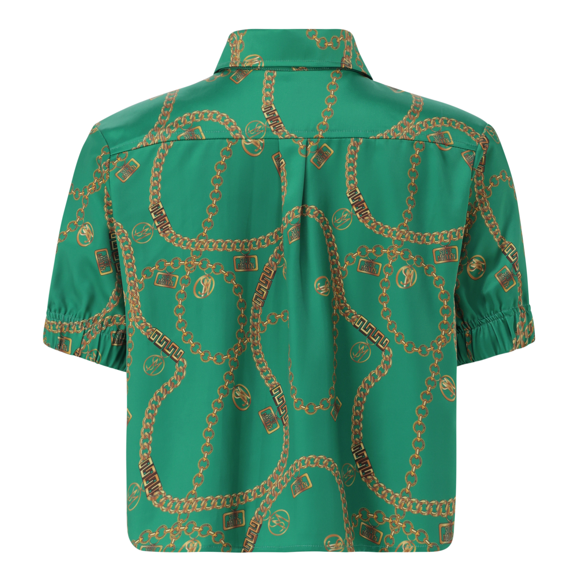 ZURI GREEN CROPPED SHORT SLEEVE SHIRT