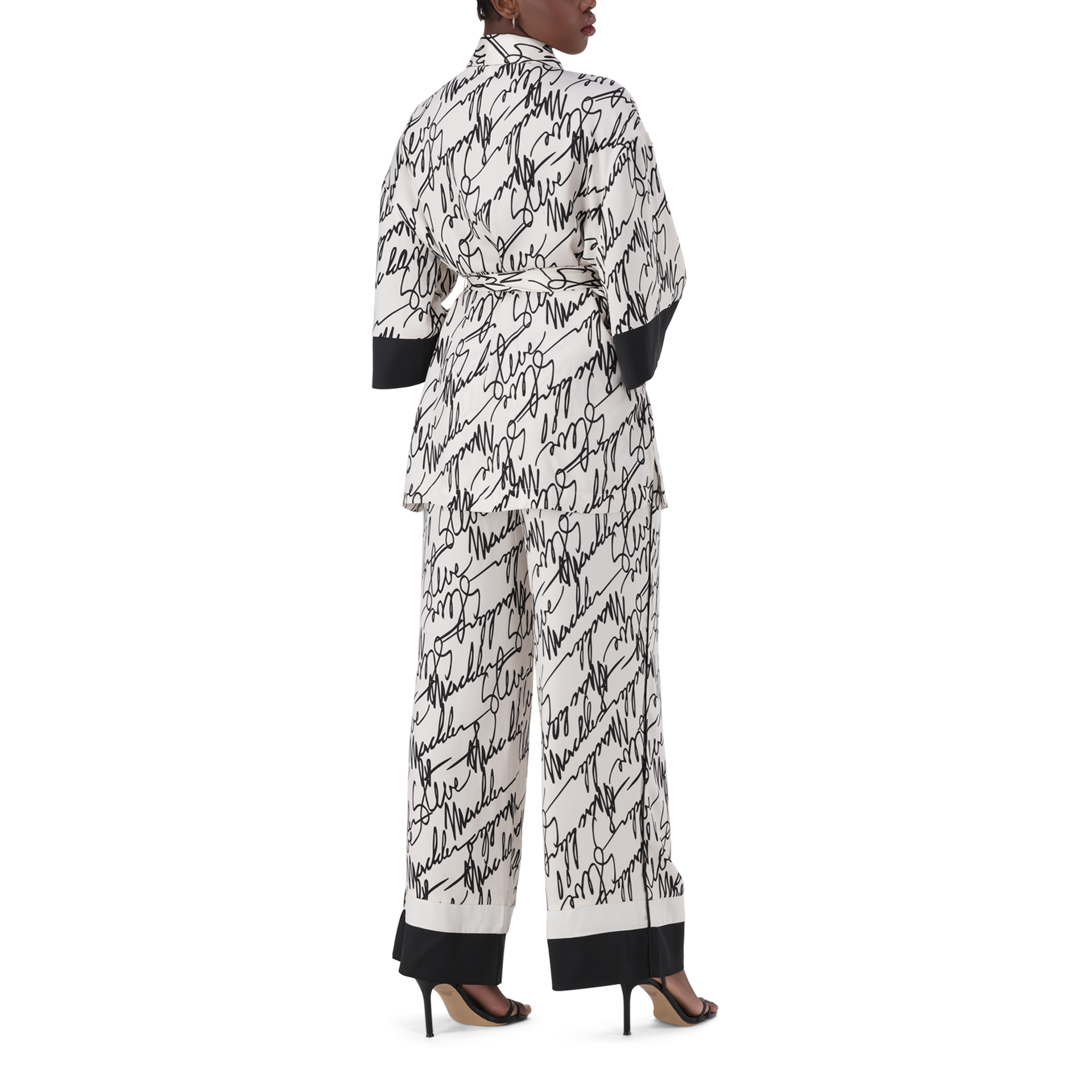 NYLA WHITE KIMONO SHIRT WITH BELT