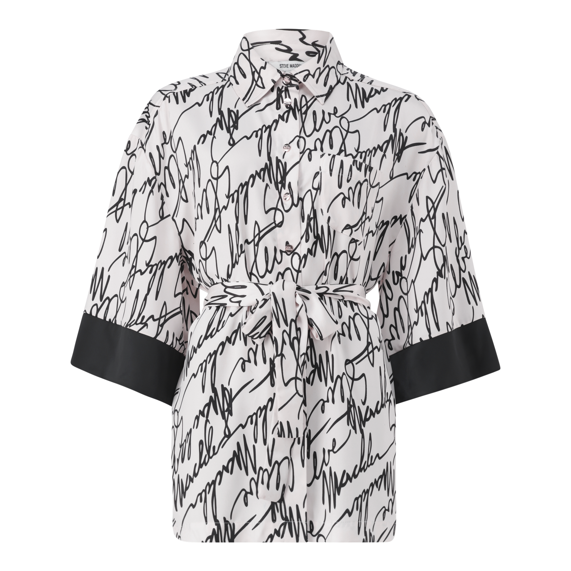 NYLA WHITE KIMONO SHIRT WITH BELT – Steve Madden South Africa