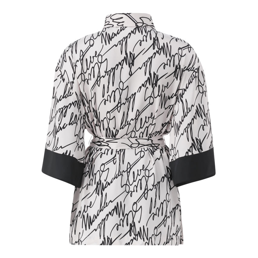 NYLA WHITE KIMONO SHIRT WITH BELT