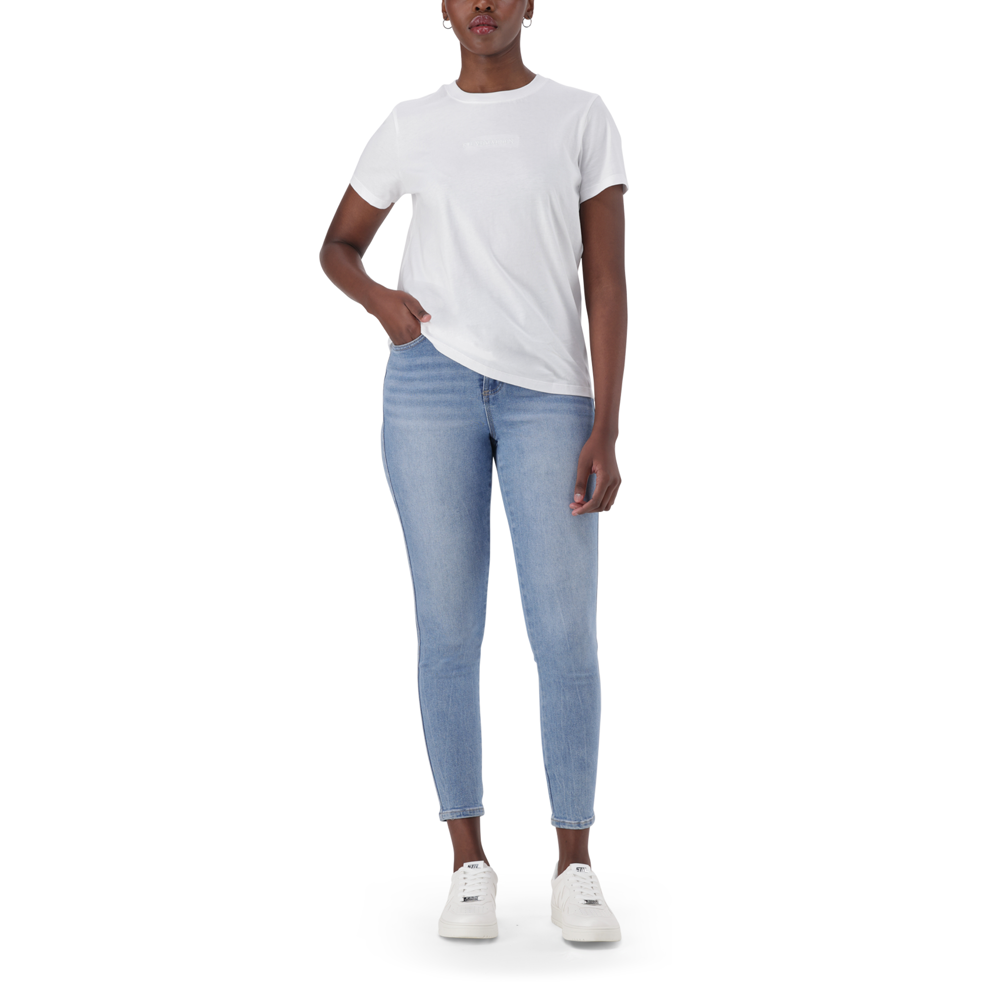 RITA WHITE CLASSIC CREW NECK T-SHIRT