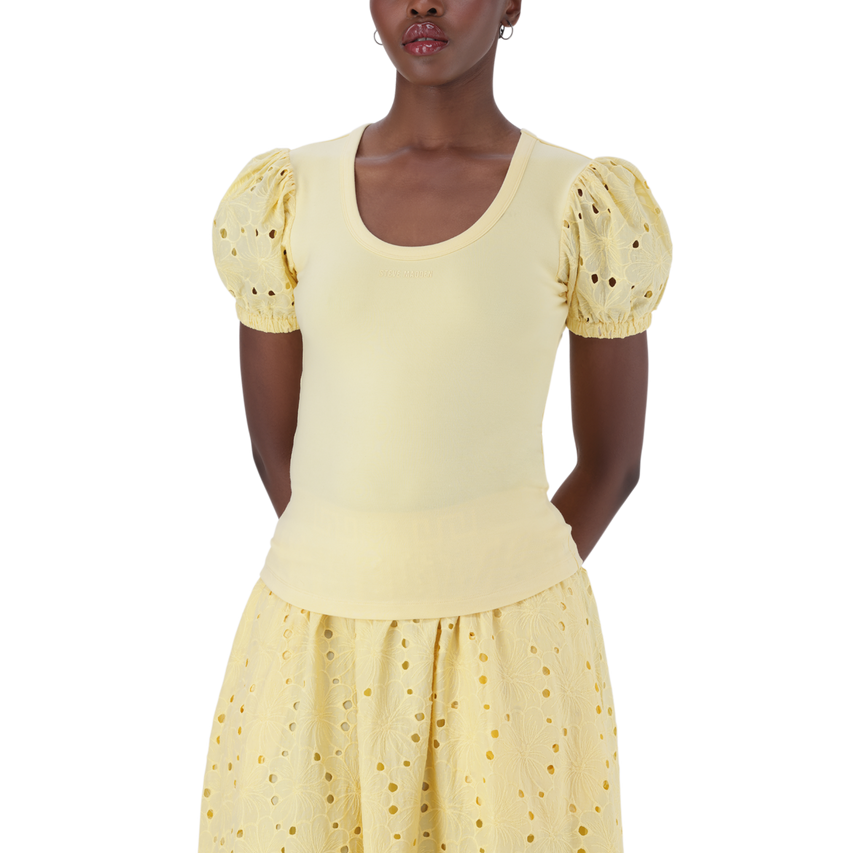 CELINE LEMON PUFF SLEEVE TOP