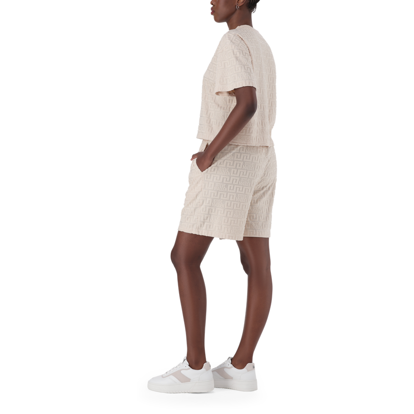 AYAAN STONE EMBOSSED LOGO TOP