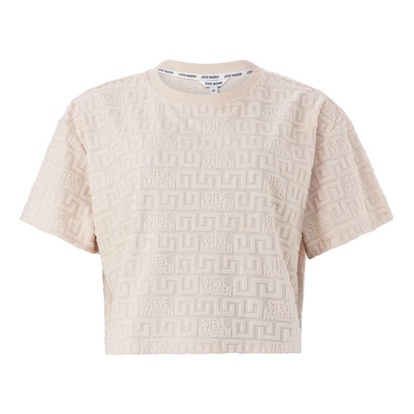 AYAAN STONE EMBOSSED LOGO TOP