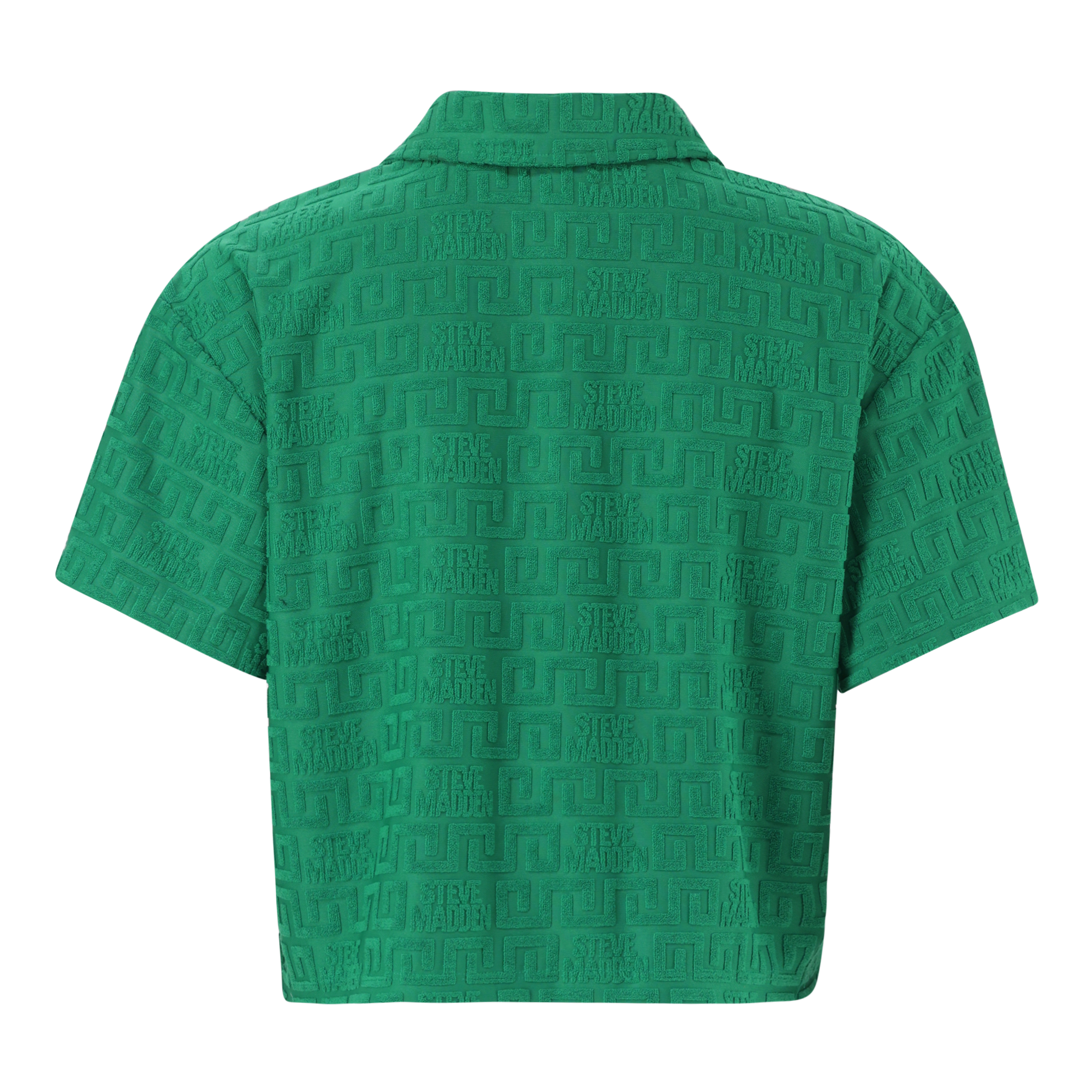 TESSA EMERALD EMBOSSED LOGO TOP WITH COLLAR