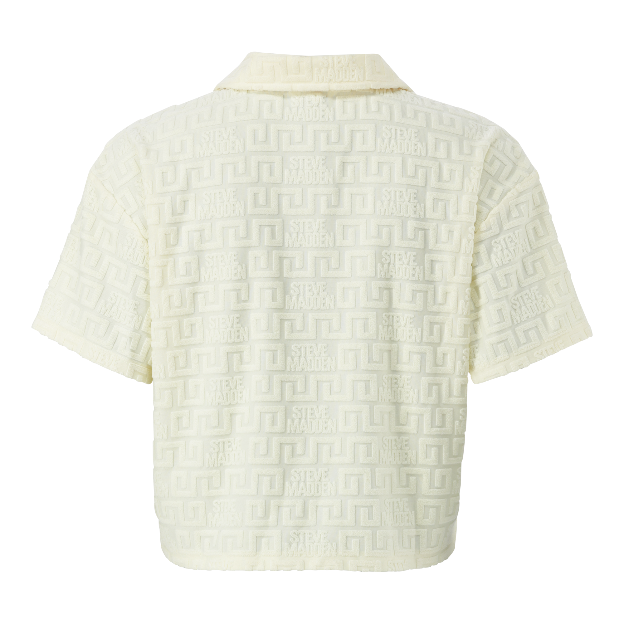 TESSA LEMON EMBOSSED LOGO TOP WITH COLLAR