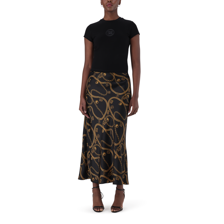 KENDALL BLACK SHORT SLEEVE TOP