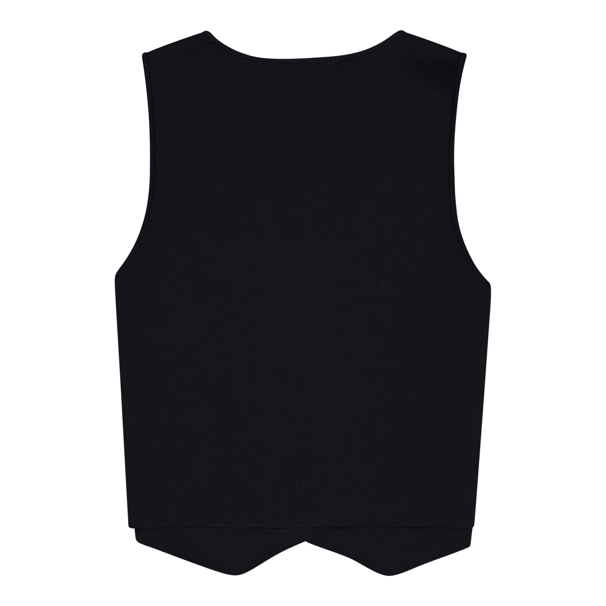 SOFIA BLACK KNIT WAISTCOAT TOP