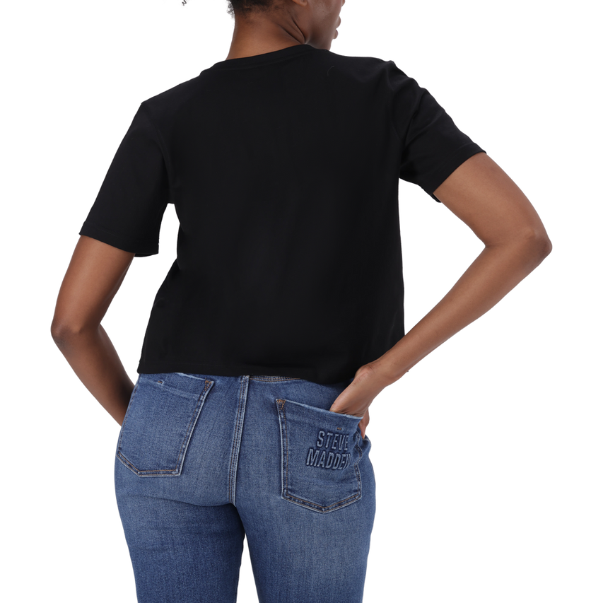 THERESA BLACK REGULAR T-SHIRT WITH CHAIN CHARM