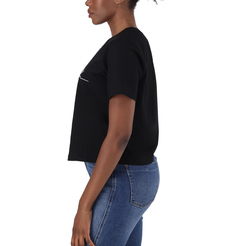 THERESA BLACK REGULAR T-SHIRT WITH CHAIN CHARM