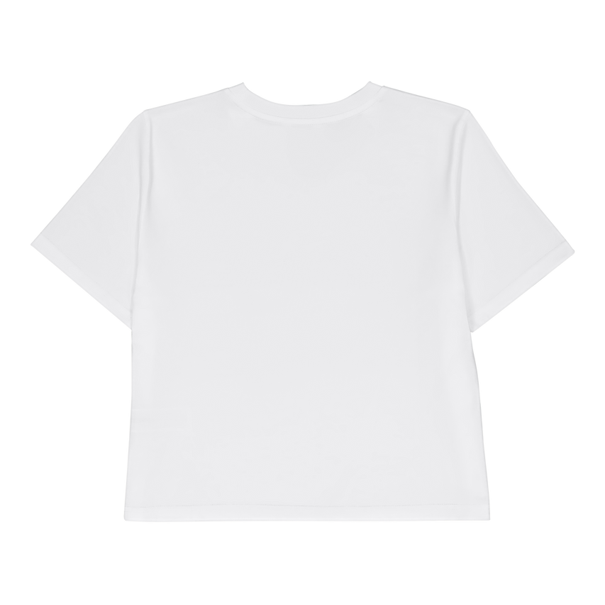 THERESA WHITE REGULAR T-SHIRT WITH CHAIN CHARM