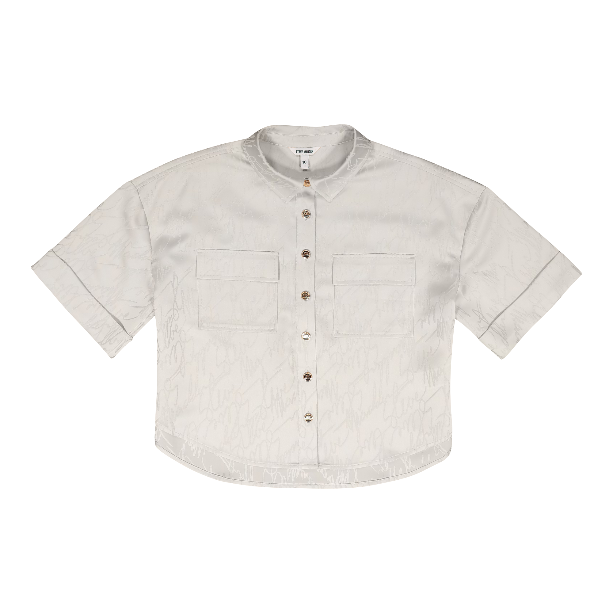 AISHA CREAM JACQUARD SATIN SHIRT