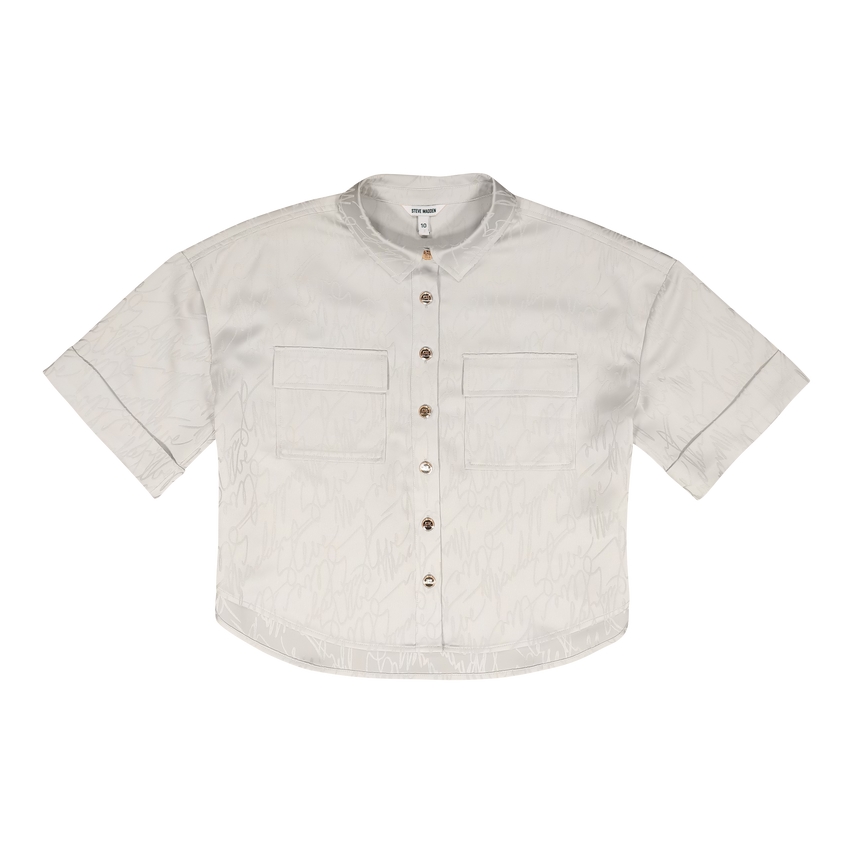 AISHA CREAM JACQUARD SATIN SHIRT