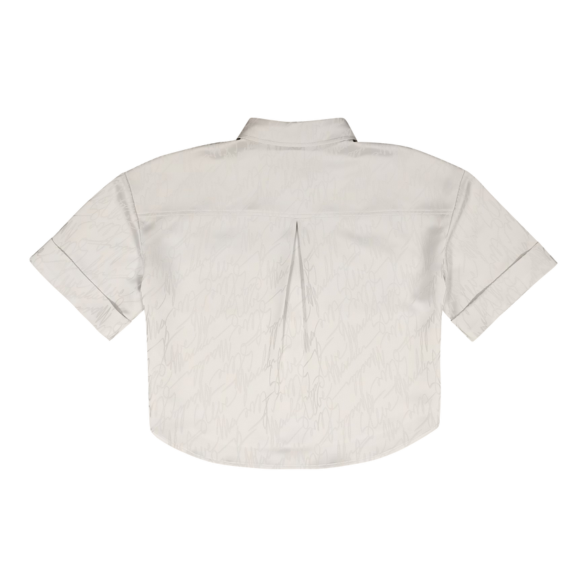 AISHA CREAM JACQUARD SATIN SHIRT