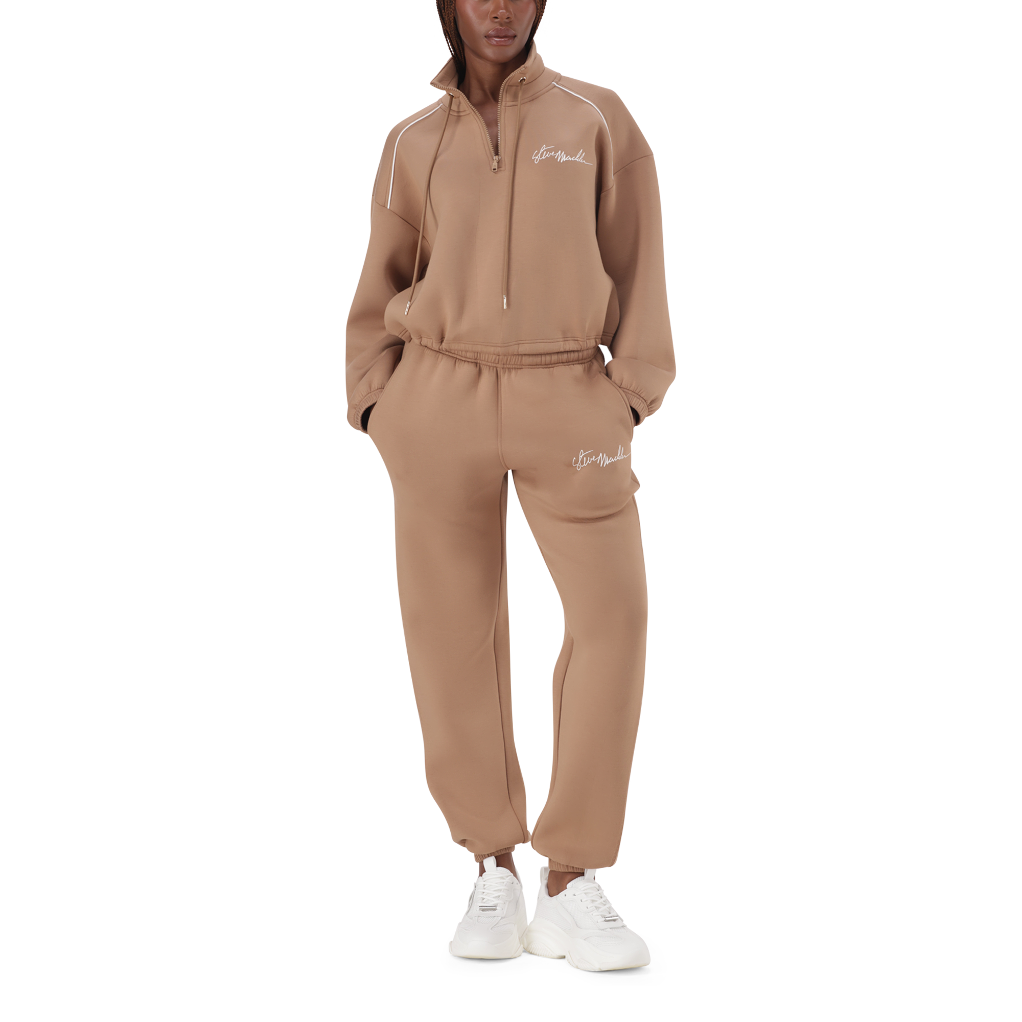 NORA MID CARAMEL 1/4 ZIP SCUBA SWEAT - view 6