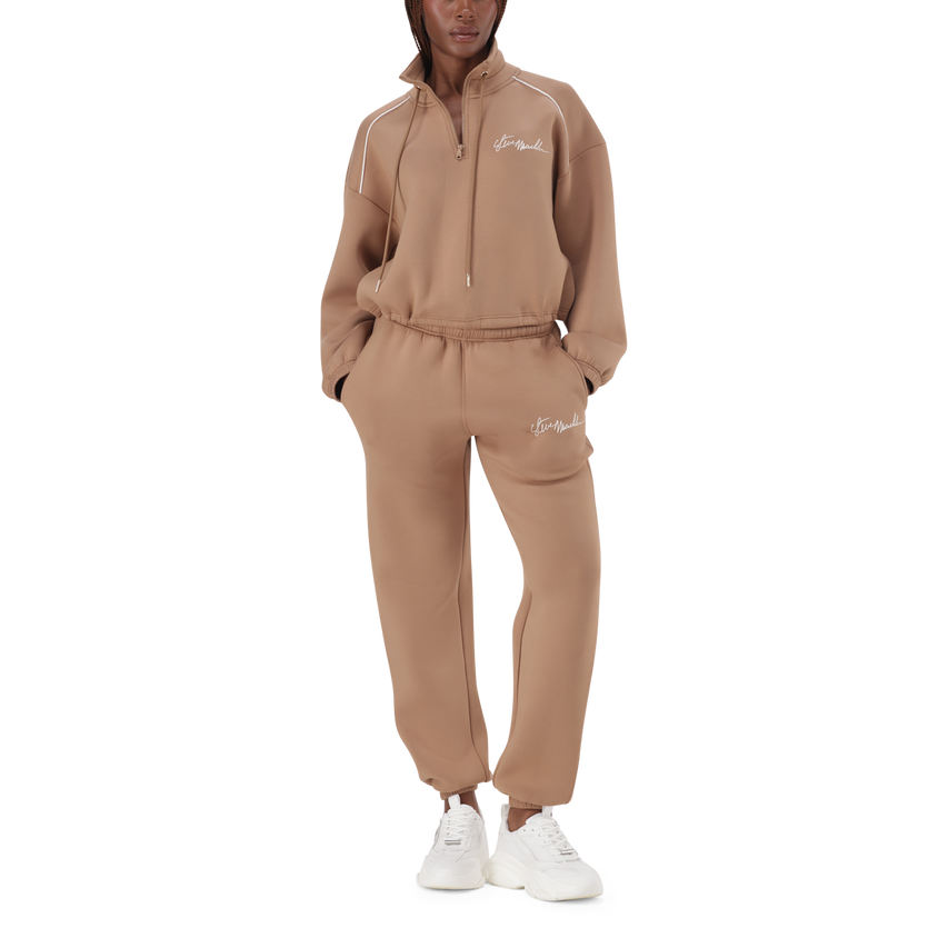 NORA MID CARAMEL 1/4 ZIP SCUBA SWEAT - view 6