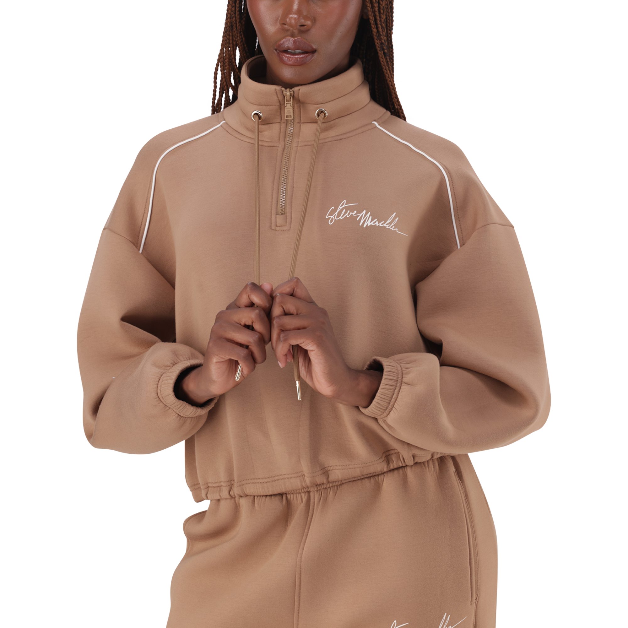 NORA MID CARAMEL 1/4 ZIP SCUBA SWEAT - view 3