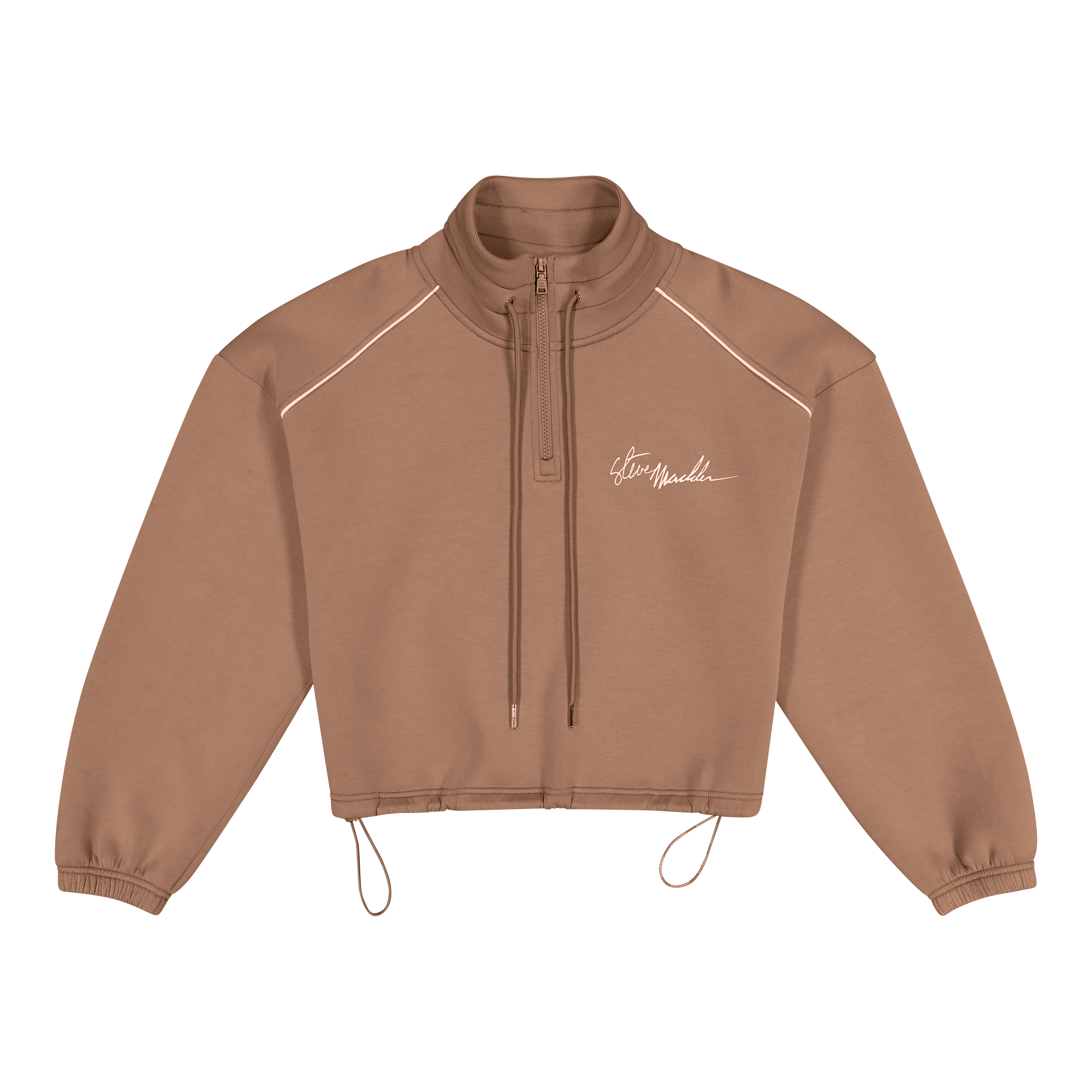 NORA MID CARAMEL 1/4 ZIP SCUBA SWEAT