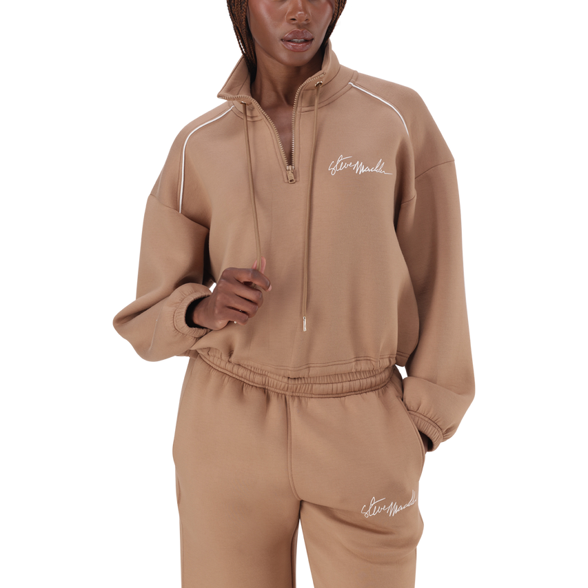 NORA MID CARAMEL 1/4 ZIP SCUBA SWEAT - view 4