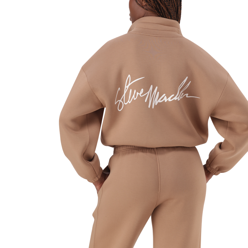NORA MID CARAMEL 1/4 ZIP SCUBA SWEAT - view 7
