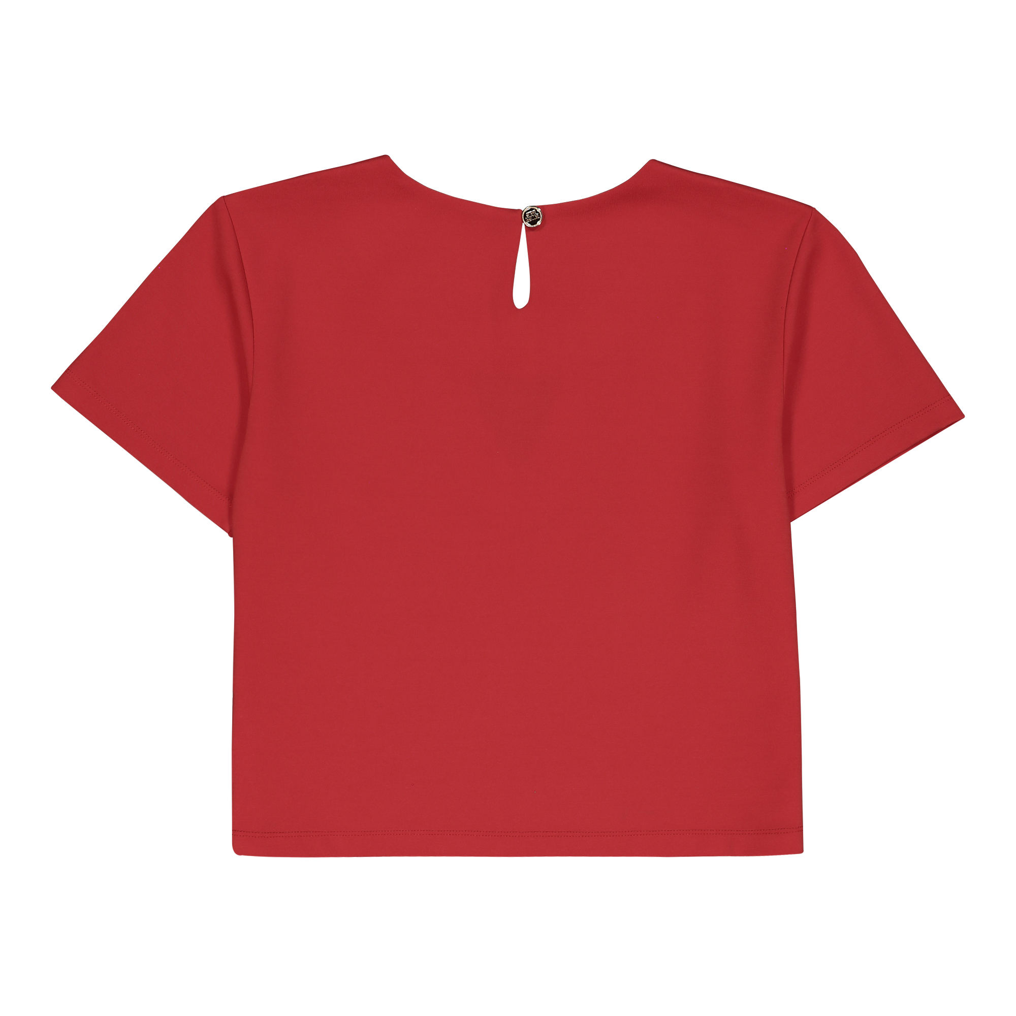 HAILEY RED TOP WITH LOGO TRIM