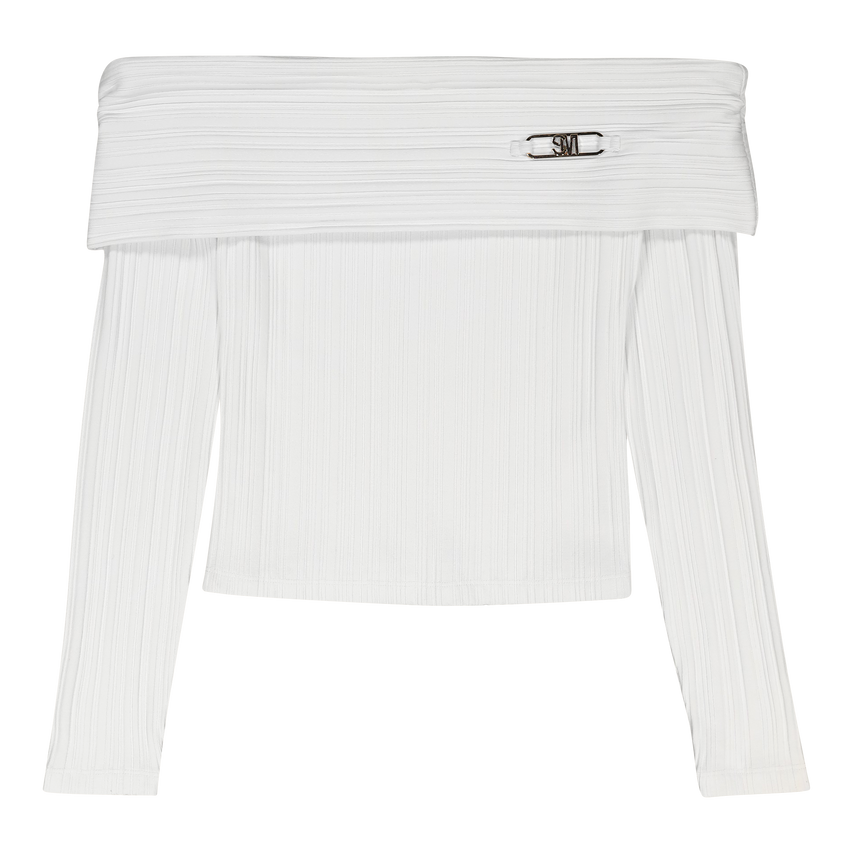 DAISY CREAM OFF THE SHOULDER MODAL TOP