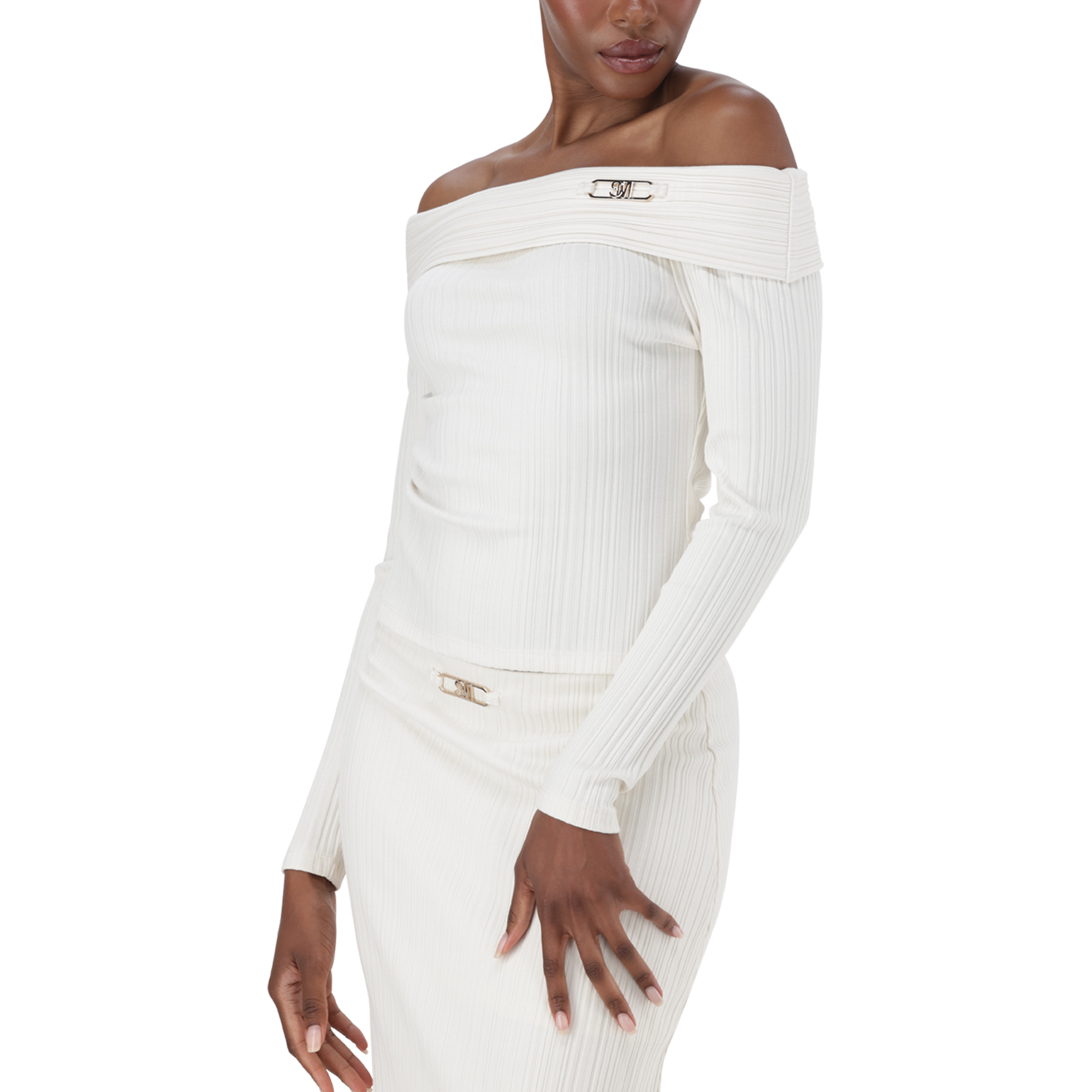 DAISY CREAM OFF THE SHOULDER MODAL TOP - view 2