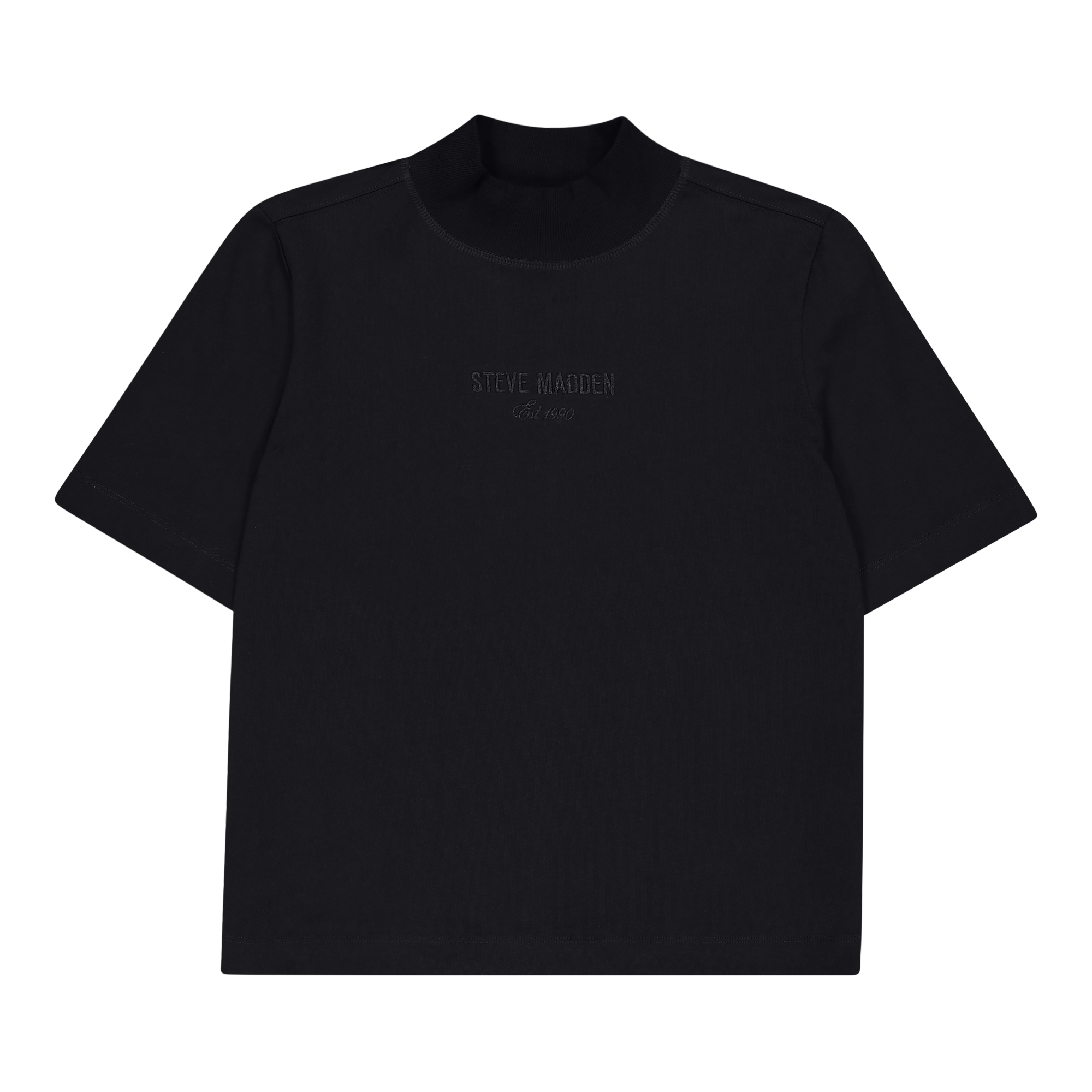 KELLY BLACK HIGH NECK T-SHIRT